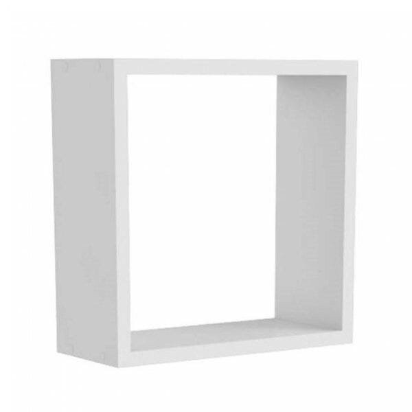 Encontraproduto.com.br - Conjunto 3 Nichos e 1 Mesa Dobrável de Parede Vidame Kitcubos Bramov Móveis Branco