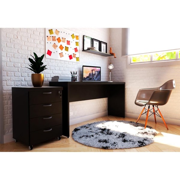 Encontraproduto.com.br - Mesa para Notebook Natus Preta 120 cm