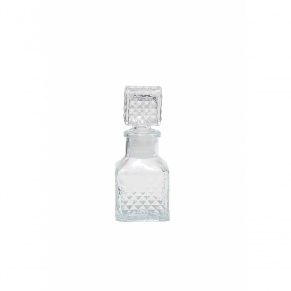 Kit 10 Mini Garrafa Vidro Quadrada Tempero Licor Multiuso