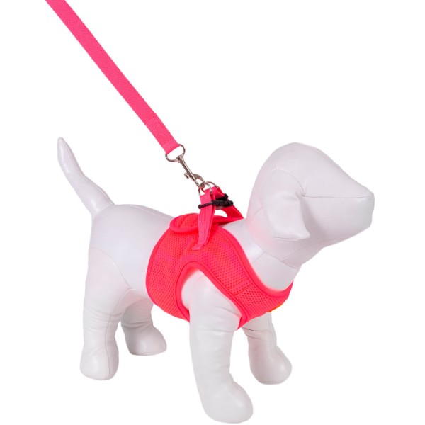 Peitoral Aerado Pink Fluor para Cães M - Urban Puppy