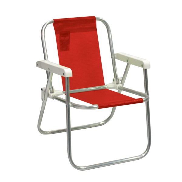 Encontraproduto.com.br - Cadeira de Praia Infantil Alumínio CAD032 Botafogo Lar & Lazer Sortida