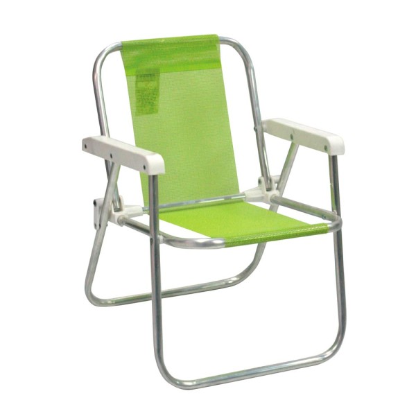 Encontraproduto.com.br - Cadeira de Praia Infantil Alumínio CAD032 Botafogo Lar & Lazer Sortida