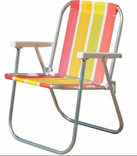 Encontraproduto.com.br - Cadeira de Praia Alta Botafogo Lar & Lazer Alumínio 047 Sortida