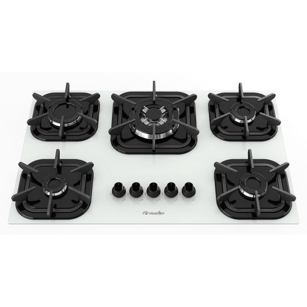 Fogão Cooktop Tripla Chama - 05 Bocas - Mueller Branco