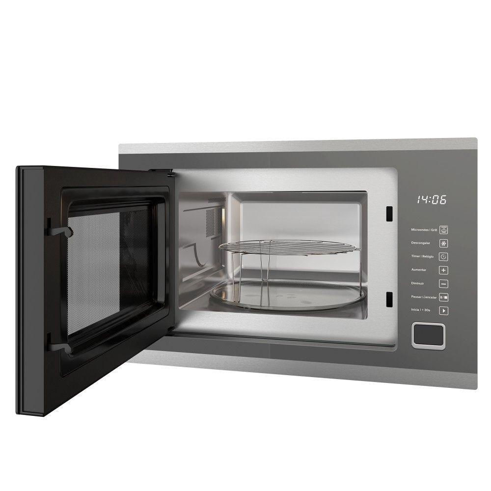 Encontraproduto.com.br - Forno Micro-ondas De Embutir Mueller 25 Litros Espelhado Mmo0225g1 220v