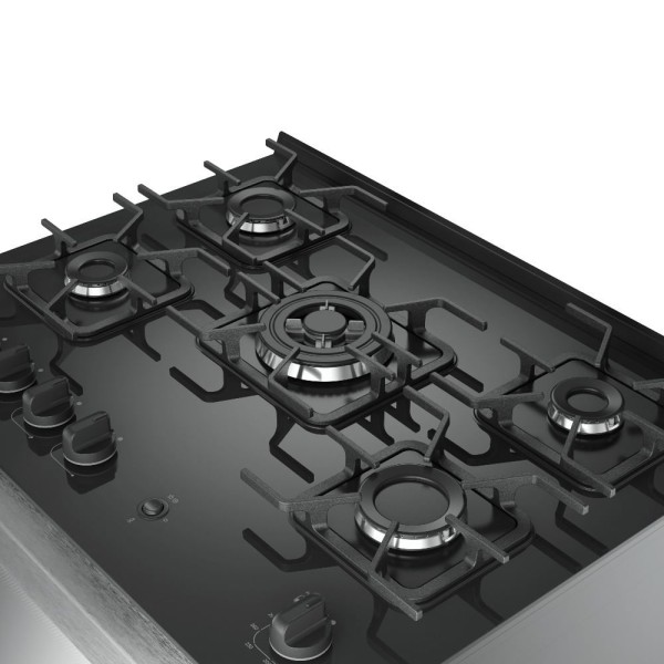 Encontraproduto.com.br - Fogão 5 Bocas Decorato Vetro G3 Mueller Automático Bivolt - Inox