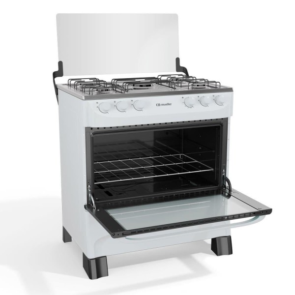 Encontraproduto.com.br - Fogão Mueller 5 bocas Branco Acendimento Manual MFI5BA