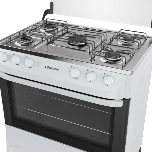 Encontraproduto.com.br - Fogão Mueller 5 bocas Branco Acendimento Manual MFI5BA