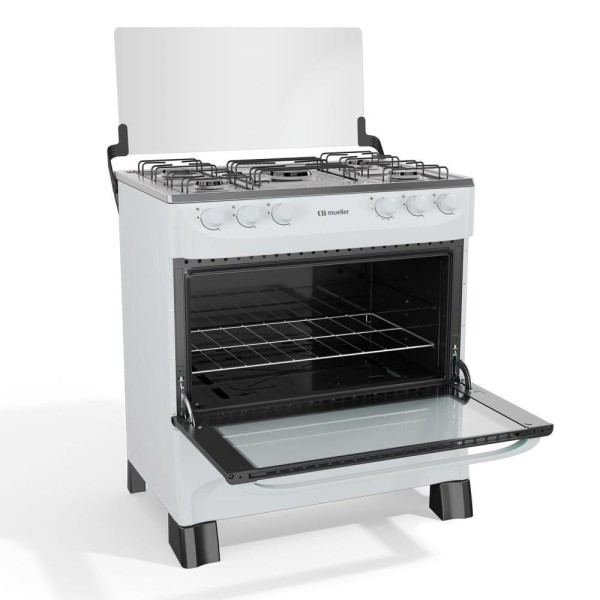 Encontraproduto.com.br - Fogão Mueller 5 bocas Branco Acendimento Manual MFI5BA