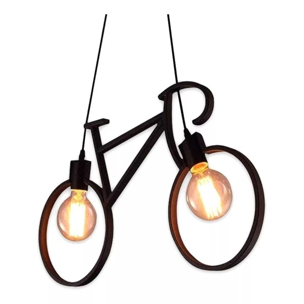 Luminaria Pendente Lustre Bike Bicicleta Escritorio Quarto