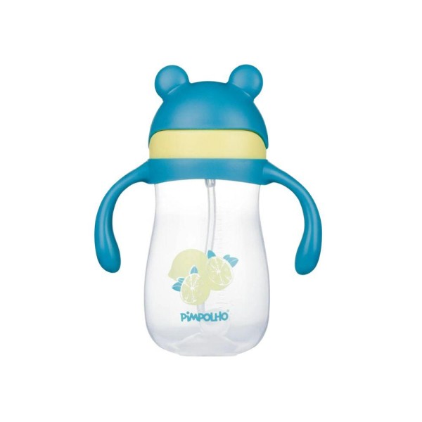 Encontraproduto.com.br - COPO DE TREINAMENTO COM ALCA 300ML VERDE/LIMAO - PIMPOLHO