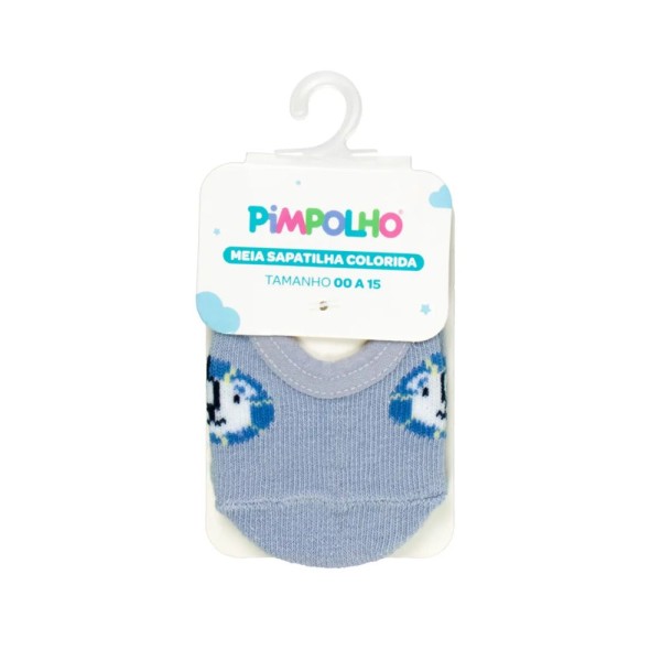 Encontraproduto.com.br - Meia Sapatilha Azul Leão De 00 A 15 Pimpolho