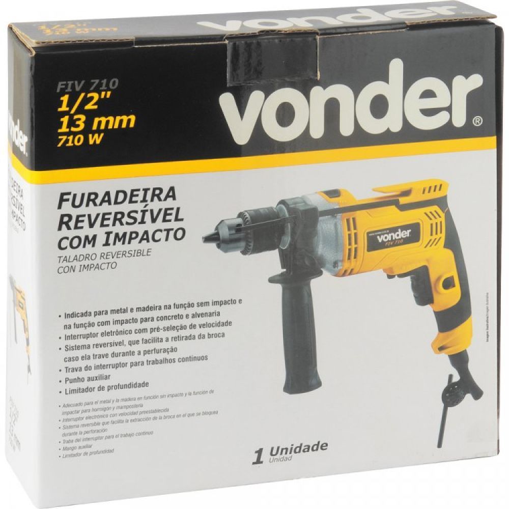 Encontraproduto.com.br - Kit Ferramentas Espresso Móveis Com Furadeira De Impacto 220v E Broca De Aço Rápido 24mm 388879 Amarelo