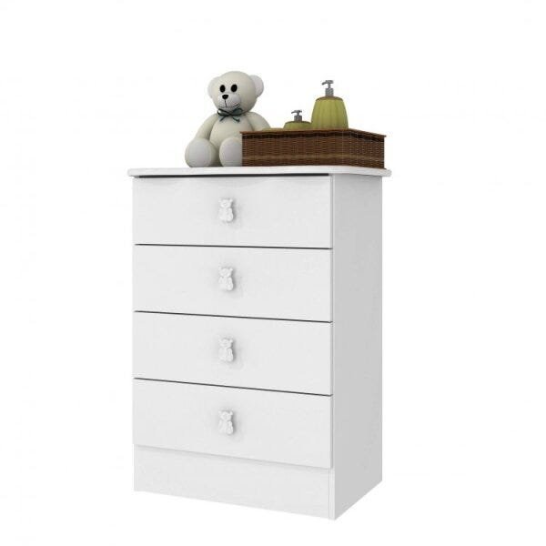 Encontraproduto.com.br - Quarto de bebê com Guarda-Roupa e Cômoda de Bebê Arco-Íris Branco