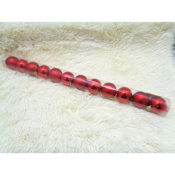 Encontraproduto.com.br - Kit Bolas de Natal Lisa 5cm Vermelho 12 un - Wincy