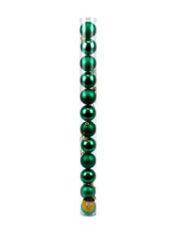 Encontraproduto.com.br - Tubo Com 12 Bolas Wincy Natal Verde Bandeira 5cm Ntb1802g