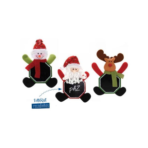 Enfeite Natal De Pano Com Quadro Negro Sortido - Wincy