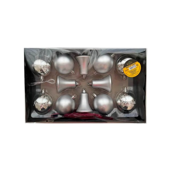 Encontraproduto.com.br - Kit Bolas e Sinos de Natal 12un - Wincy