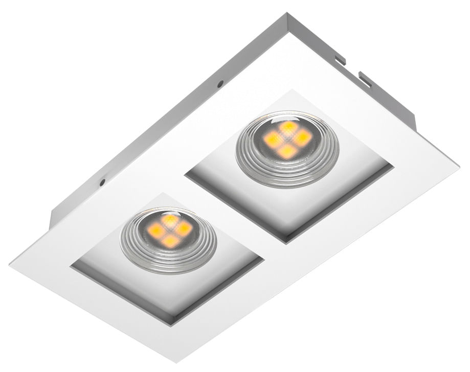 Spot de embutir par16 2 luzes gu10 bcm-bcm ORLUCE