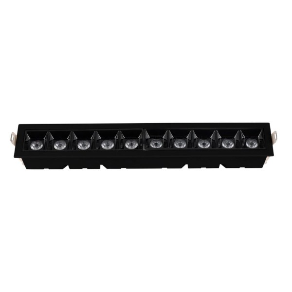 Embutido Led 20w 10 Spots Luz Neutra Preto Dot Light Concentrado LM2598 Luminatti