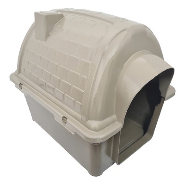 Encontraproduto.com.br - Casinha Plástico  Iglu N3,0 - Cinza Export Furacão Pet