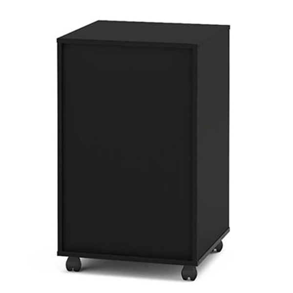 Encontraproduto.com.br - Gaveteiro 3 Gavetas com Chave Maia Preto