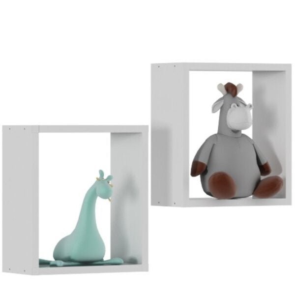 Encontraproduto.com.br - Quarto Infantil com Cama Montessoriana Cômoda Prateleira e 2 Nichos Móveis Peroba Branco