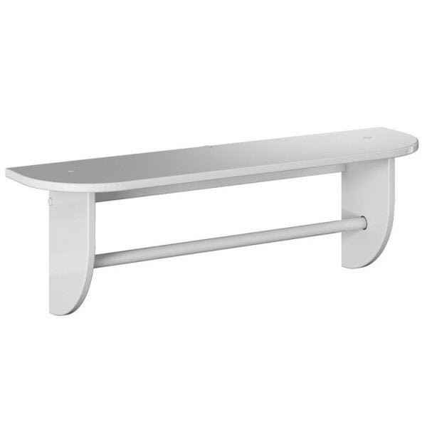 Encontraproduto.com.br - Quarto Infantil com Cama Montessoriana Cômoda Prateleira e 2 Nichos Móveis Peroba Branco