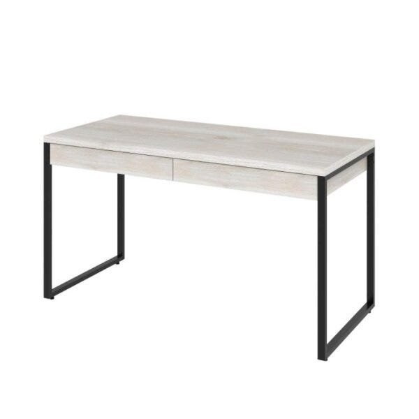 Encontraproduto.com.br - Mesa para Escritório 135cm 2 Gavetas Kuadra Snow