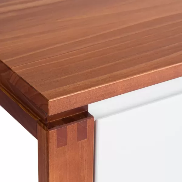 Encontraproduto.com.br - Buffet Aparador 3 Portas 1 Gaveta 160cm Craft Garapa/Branco