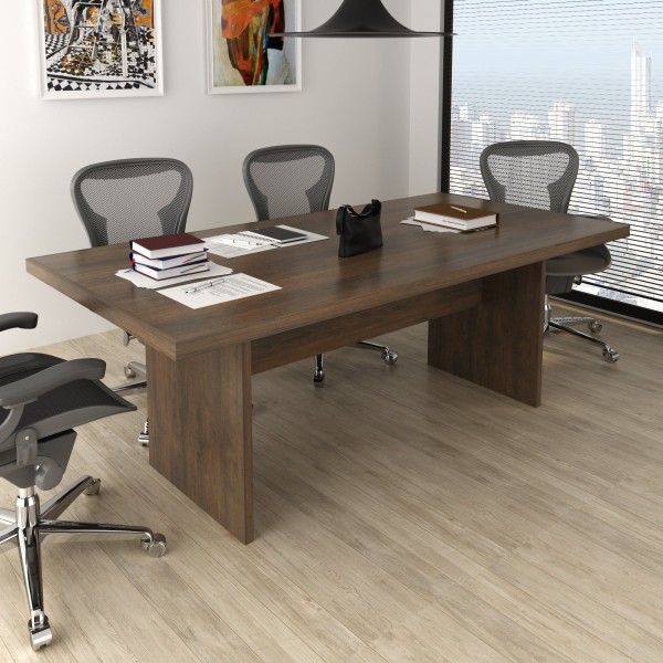 Encontraproduto.com.br - Mesa de Reunião para Escritório 100x200cm ME4119 Rústico