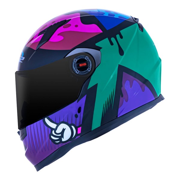 Encontraproduto.com.br - CAPACETE LS2 CLASSIC FF358 MASTERPIECE AZUL