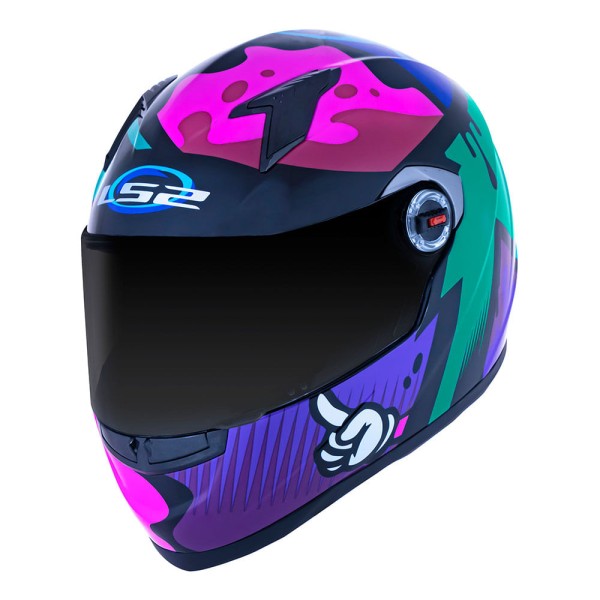 Encontraproduto.com.br - CAPACETE LS2 CLASSIC FF358 MASTERPIECE AZUL