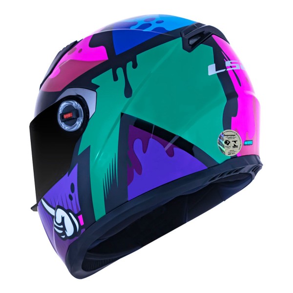 Encontraproduto.com.br - CAPACETE LS2 CLASSIC FF358 MASTERPIECE AZUL