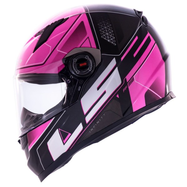 Encontraproduto.com.br - Capacete LS2 FF358 Ultra Black Pink