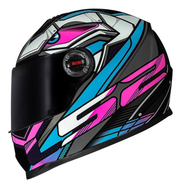 Encontraproduto.com.br - CAPACETE LS2 CLASSIC XDRON CYAN ROSA
