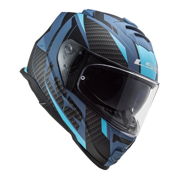 Encontraproduto.com.br - CAPACETE LS2 STORM RACER PRETO/AZUL