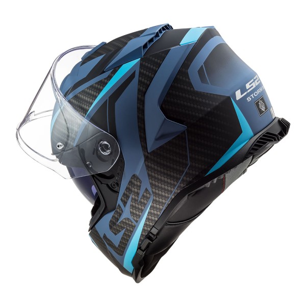 Encontraproduto.com.br - CAPACETE LS2 STORM RACER PRETO/AZUL