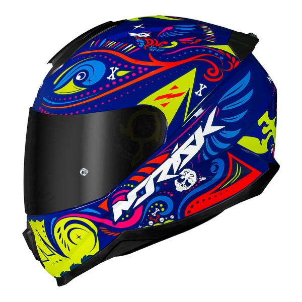 Encontraproduto.com.br - CAPACETE NORISK RAZOR CIRCUS BLUE