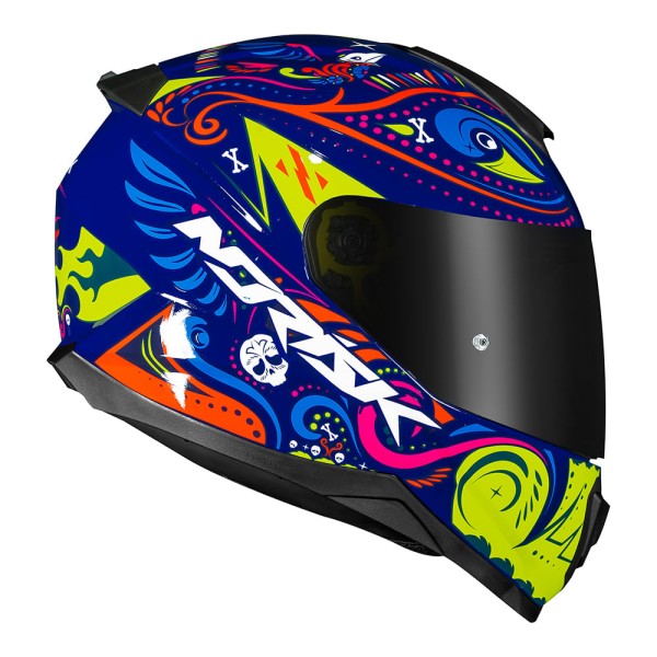 Encontraproduto.com.br - CAPACETE NORISK RAZOR CIRCUS BLUE