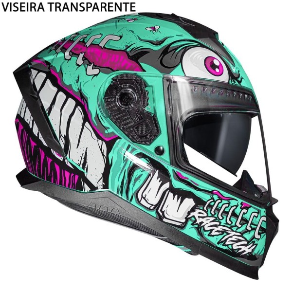 Encontraproduto.com.br - Capacete Race Tech Volt Croc Aqua 60 (MP)