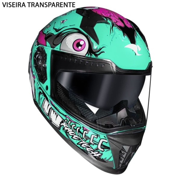 Encontraproduto.com.br - Capacete Race Tech Volt Croc Aqua 60 (MP)