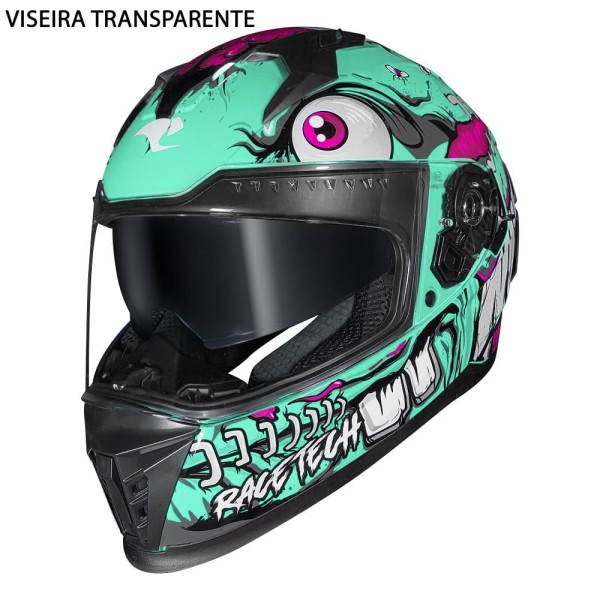 Encontraproduto.com.br - Capacete Race Tech Volt Croc Aqua 60 (MP)