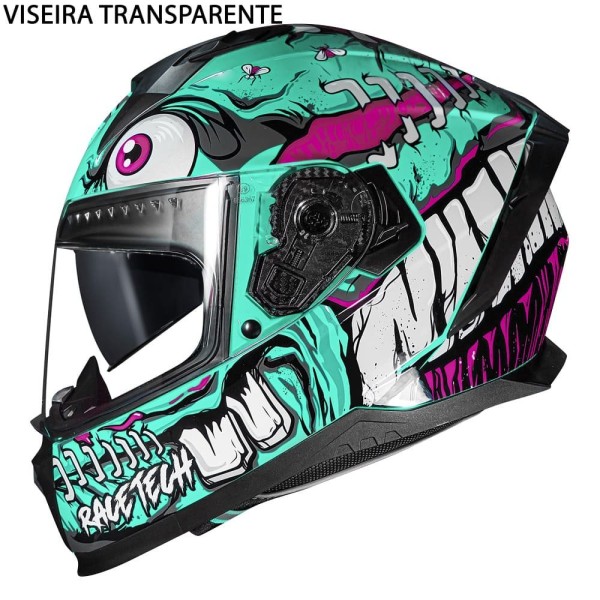 Encontraproduto.com.br - Capacete Race Tech Volt Croc Aqua 60 (MP)