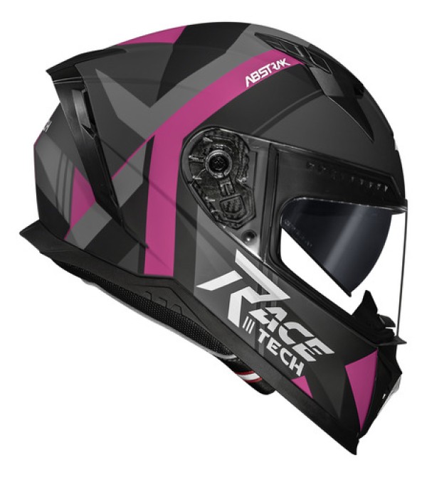 Encontraproduto.com.br - Capacete Race Tech Volt Abstrak Matte Preto Rosa 62 (MP)