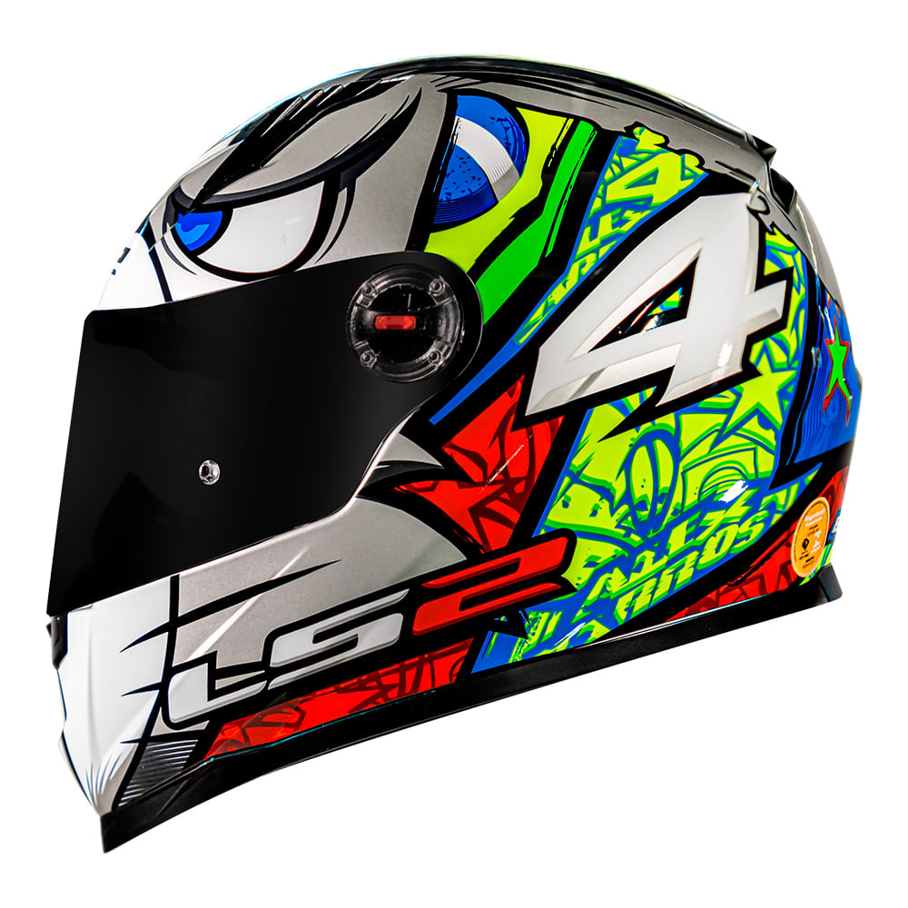 Encontraproduto.com.br - CAPACETE LS2 CLASSIC ALEX BARROS CINZA