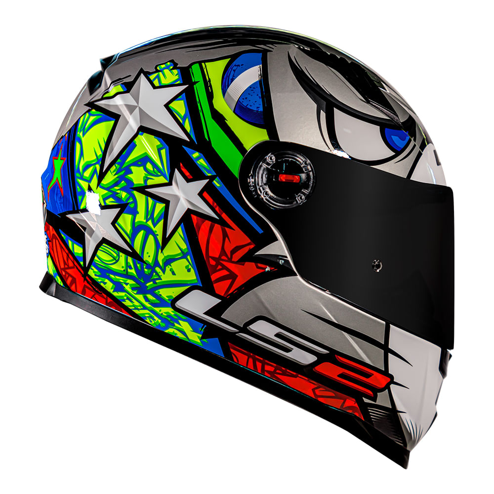 Encontraproduto.com.br - CAPACETE LS2 CLASSIC ALEX BARROS CINZA