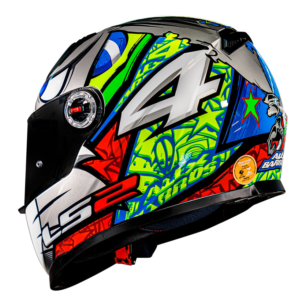 Encontraproduto.com.br - CAPACETE LS2 CLASSIC ALEX BARROS CINZA