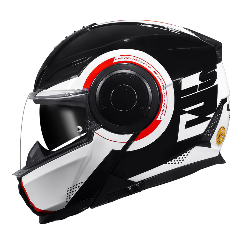 Encontraproduto.com.br - CAPACETE LS2 SCOPE ARCH BRANCO/VERMELHO