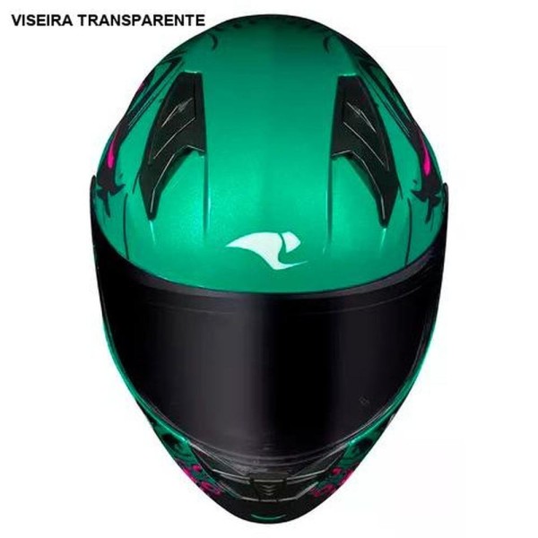 Encontraproduto.com.br - Capacete Race Tech Sector Kraken Verde E Rosa 60 (MP)